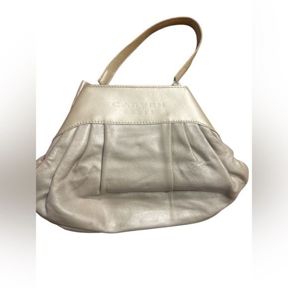 Vintage Carven Paris  Cream Leather Women's Bag - Picture 1 of 4